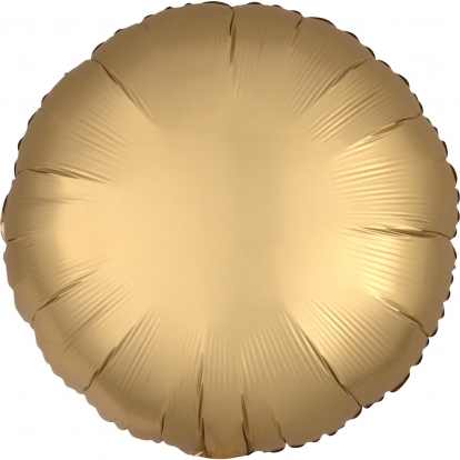Фольгированный шарик "Золотой круг", матовый (43 см)