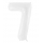 Фольгированный воздушный шар "7", белый (86 см)