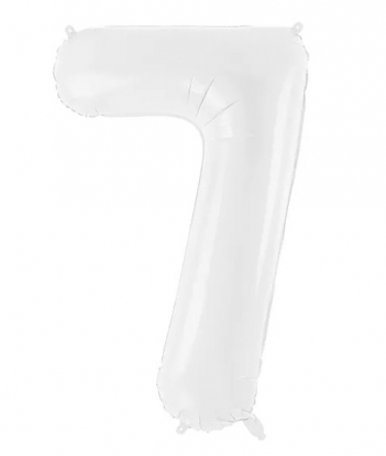 Фольгированный воздушный шар "7", белый (86 см)