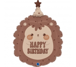 Фольгированный воздушный шар "Ёжик на день рождения" (61 см)