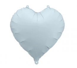 Фольгированный воздушный шар "синий сердце", матовый (45 см)