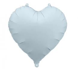 Фольгированный воздушный шар "синий сердце", матовый (45 см)