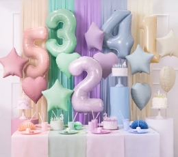 Фольгированный воздушный шар "синий сердце", матовый (45 см) 1