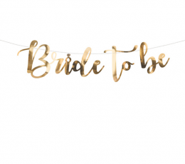 Гирлянда "Bride to be", золотая (80 см)