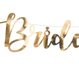 Гирлянда "Bride to be", золотая (80 см) 1