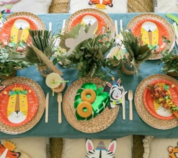 Фигурные тарелки "Тропические листья" (6 шт./22 см) 1