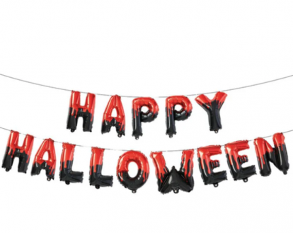 Герлянда из фольгированных воздушных шаров "Happy Halloween"