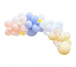 Гирлянда-арка из воздушных шаров "Сделай сам", весна с  цветами