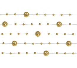Гирлянда бусинками, золотая (1,3 м)