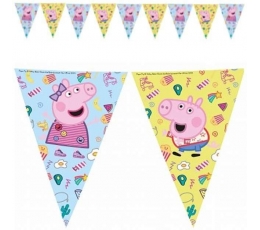 Гирлянда флажками "Peppa Pig" (9 флажков)