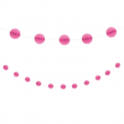 Гирлянда шариками, розовая (2,13 м)