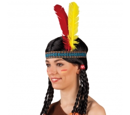 Индейская повязка на голову с перьями