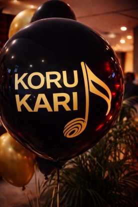 Индивидуальная наклейка на воздушный шар "Koru Kari"