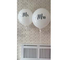 Индивидуальная наклейка на воздушный шар "Mr.&Mrs."