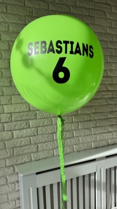 Индивидуальная наклейка на воздушный шар "Sebastians 6''