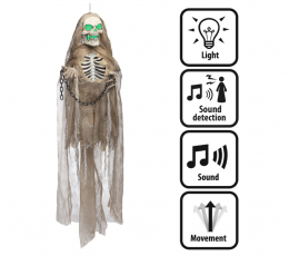Интерактивная декорация «Зеленоглазый скелет» (183см) 2
