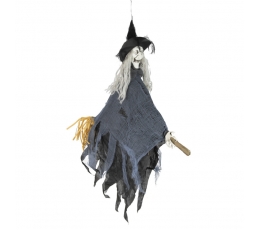Интерактивное подвесное декорация "Ведьма на метле"