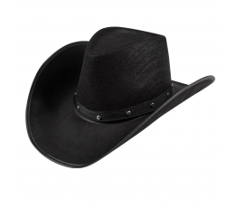 Черная шляпа с металлическими украшениями