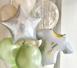 Композиция из воздушных шаров, чтобы приветствовать ребенка дома
