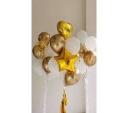 Композиция из воздушных шаров "Золотое приветствие"