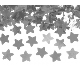 Конфетти хлопушка "Серебряные звезды" (60 см).