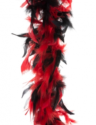 Красно-черное боа из перьев (1,8 м)