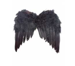 Крылья ангела, черные (35 см)