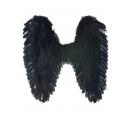 Крылья ангела, черные (65 см)