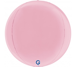Круглый воздушный шар, розовый (38 см)