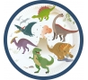 Одноразовые тарелки "Динозавры" (8 шт. / 18 см)