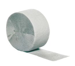 Лента декоративная из крепированной бумаги, серебристая (24,6 м)