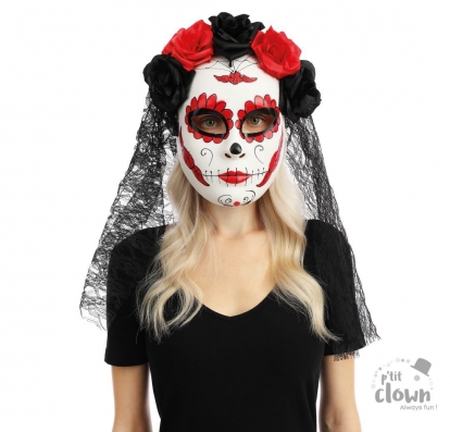 Маска с вуалью "Day of the Dead''