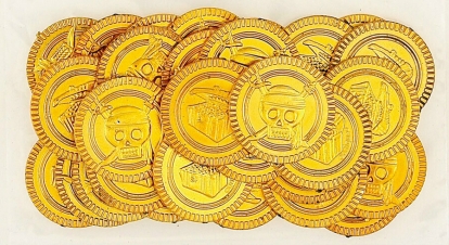 Монеты, золотого цвета (30 шт)