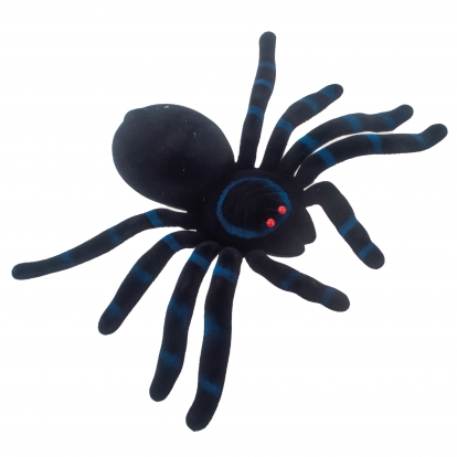 Мягкий паук, в синюю полоску (17 см)
