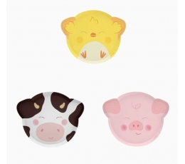 Набор тарелок ''Сельскохозяйственные животные - 2'' (6 шт./20х25 см)