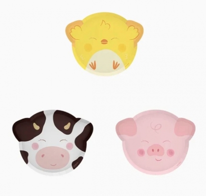 Набор тарелок ''Сельскохозяйственные животные - 2'' (6 шт./20х25 см)