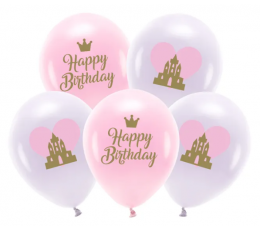 Набор воздушных шаров "С днем ​​рождения, принцесса" (5 шт./30 см) 