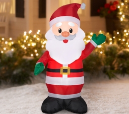 Надувной световой декор "Дед Мороз" (65x55x120 см / 3 светодиода)