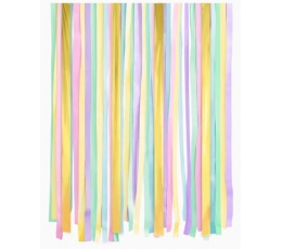 Настенный декор из крепированной бумаги пастельных тонов