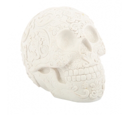  Настольная декорация "Белый череп", узорчатый (11х14 см)
