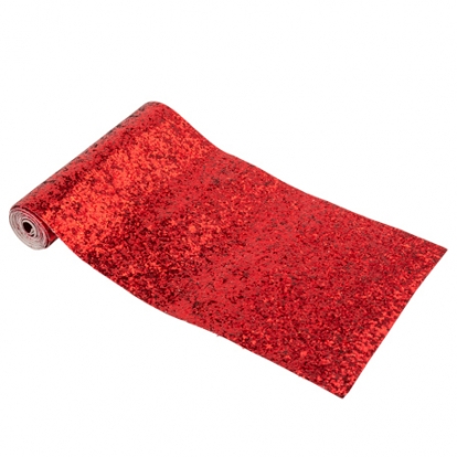 Настольная дорожка, блестящий - красный (15 см x 1,4 м)