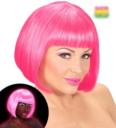 Неоновый парик, розовый