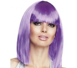 Парик волос средней длины, неоново-фиолетовый