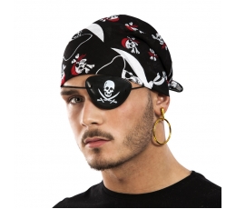 Пиратская повязка на глаз и серьга