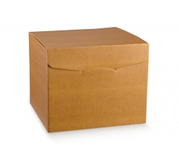 Подарочная коробочка коричневого цвета с имитацией кожи (440х340х370 мм)