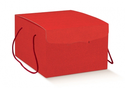 Подарочная коробка с ручками, красная (29X35X19 cm)