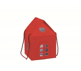 Подарочная коробочка "Домик", красный (20 х 20 х 18 см)