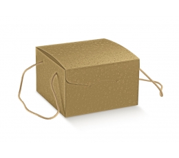 Подарочная коробочка, золотая (300x300x240 мм)