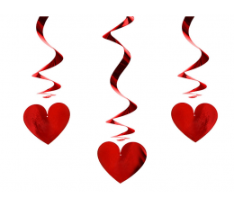 Подвесные декорации "Сердечки" (3 шт) 