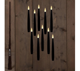Подвесные LED-свечи, чёрные (10 шт.)